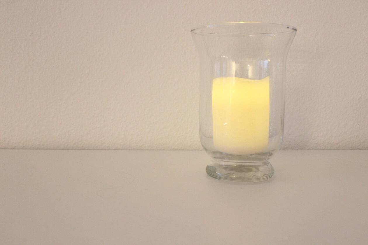 LED Kerze im Glas