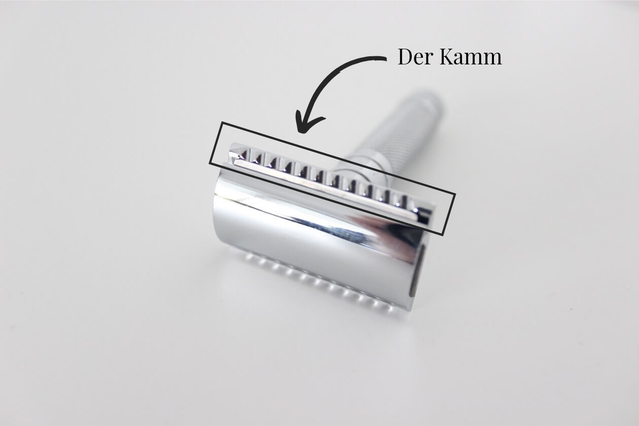 Der Kamm des Rasierhobels