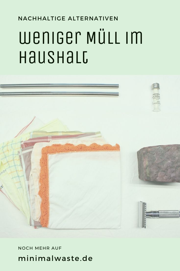 Pinterest Cover zu '25+ Nachhaltige Produkte für weniger Müll'