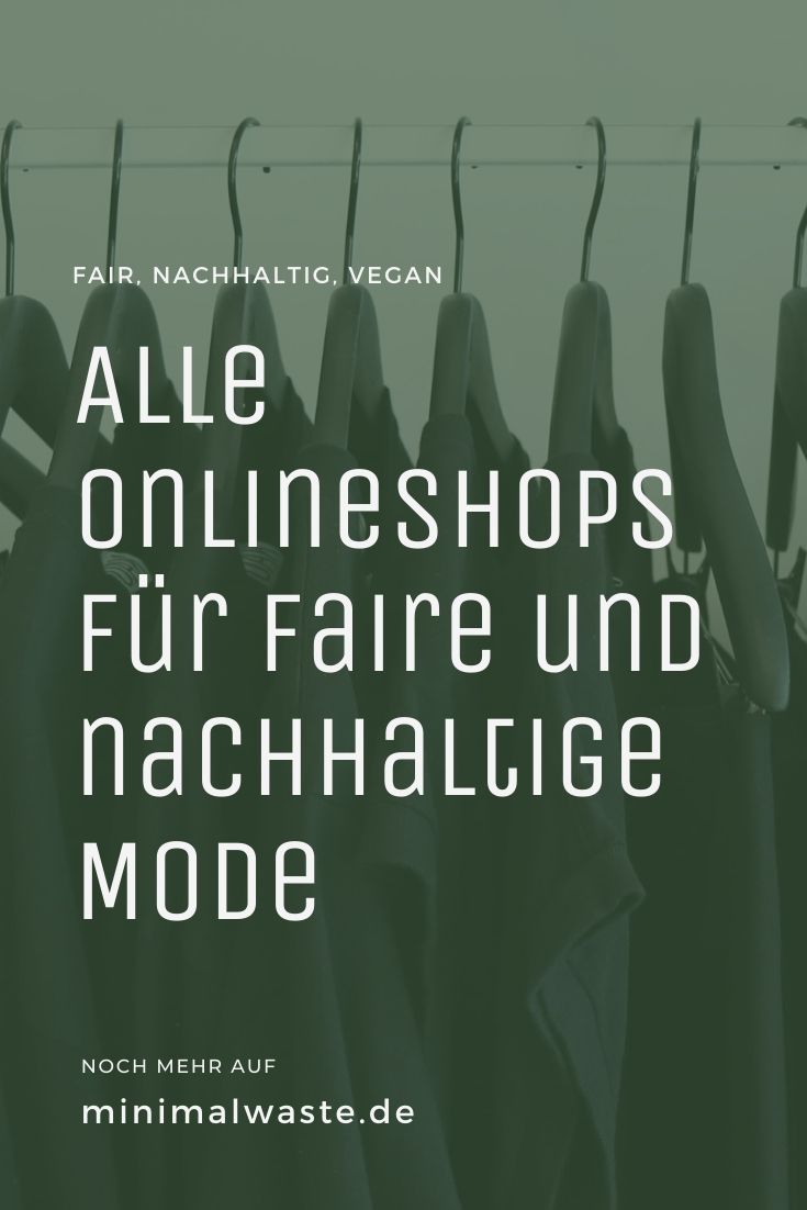 Pinterest Cover zu 'Alle Onlineshops für faire und nachhaltige Mode'