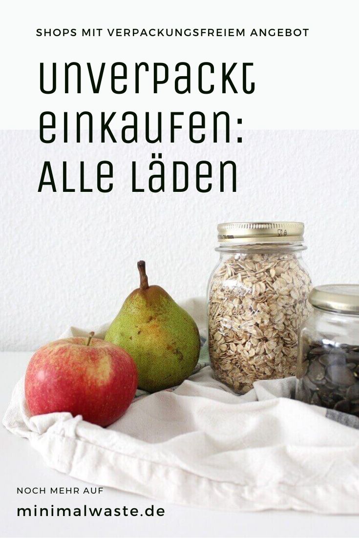 Pinterest Cover zu 'Unverpackt einkaufen: Alle Läden'