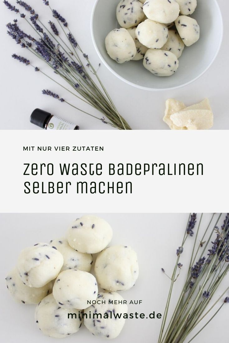Pinterest Cover zu 'Selbstgemachte Badepralinen ohne Verpackung'