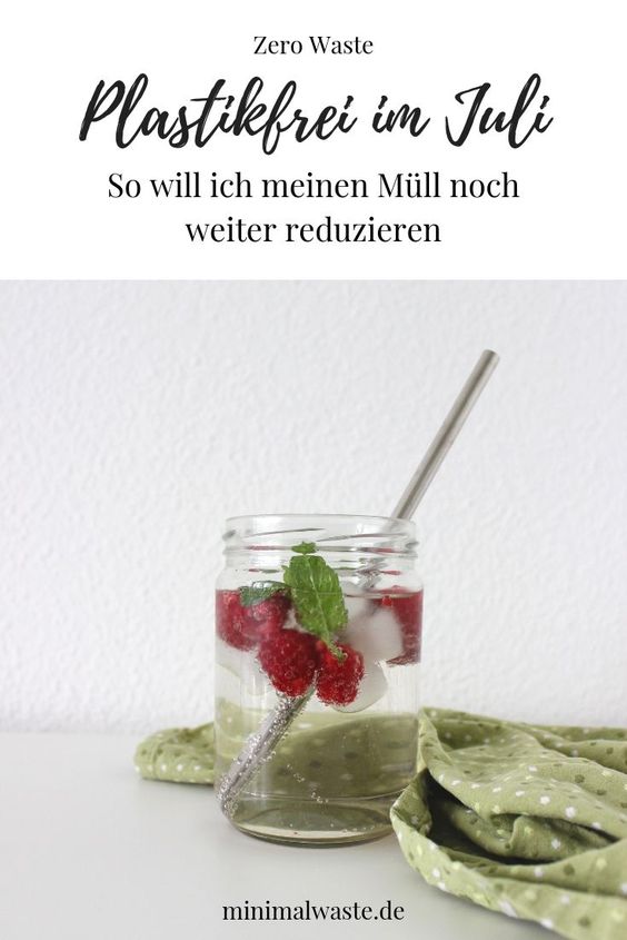 Pinterest Cover zu 'Plastikfrei leben: Meine Challenges für Plastic Free July'