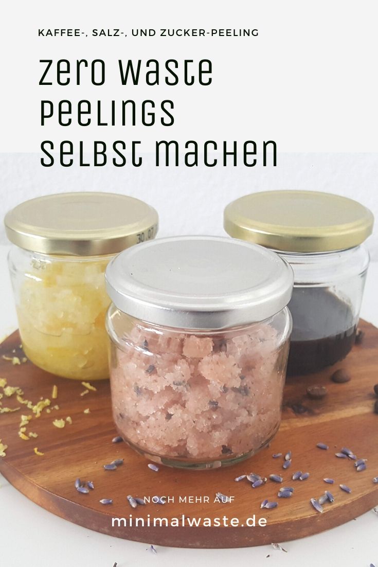 Pinterest Cover zu '3 Ideen für Zero Waste Peeling'