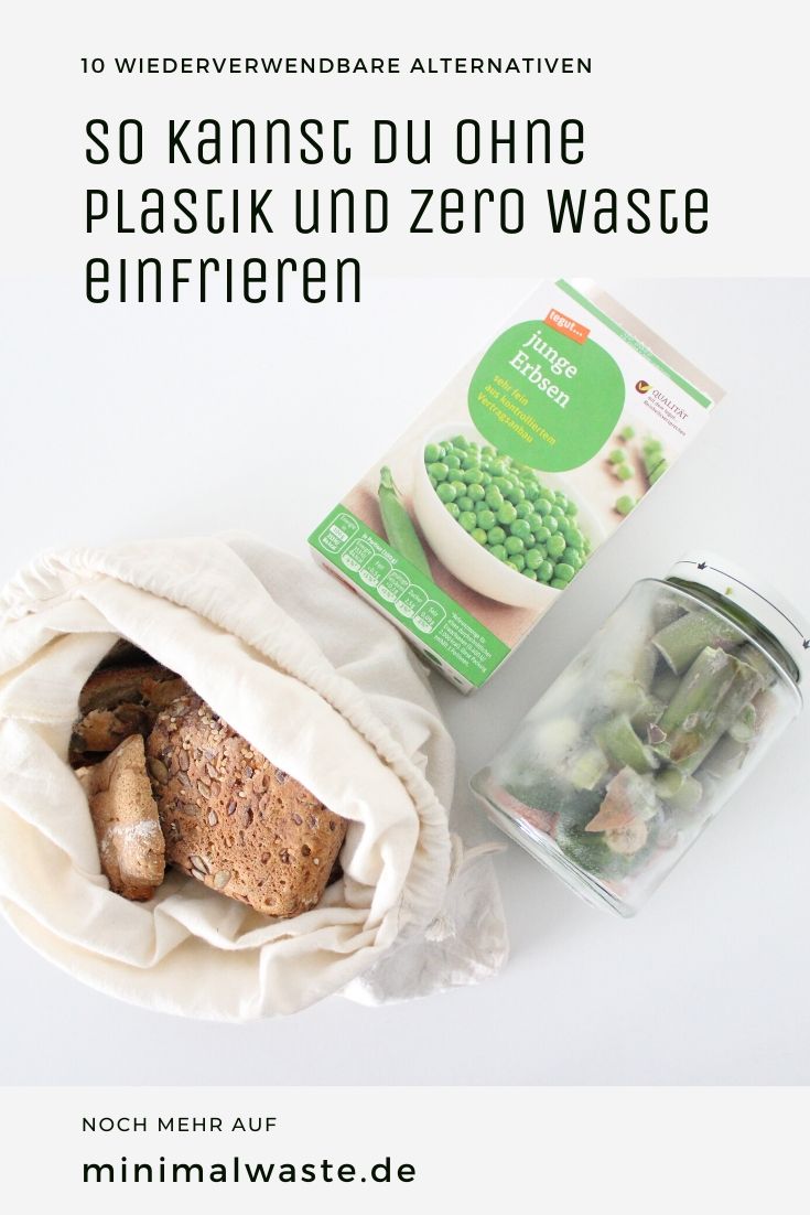 Pinterest Cover zu 'So kannst du ohne Plastik und Zero Waste einfrieren'